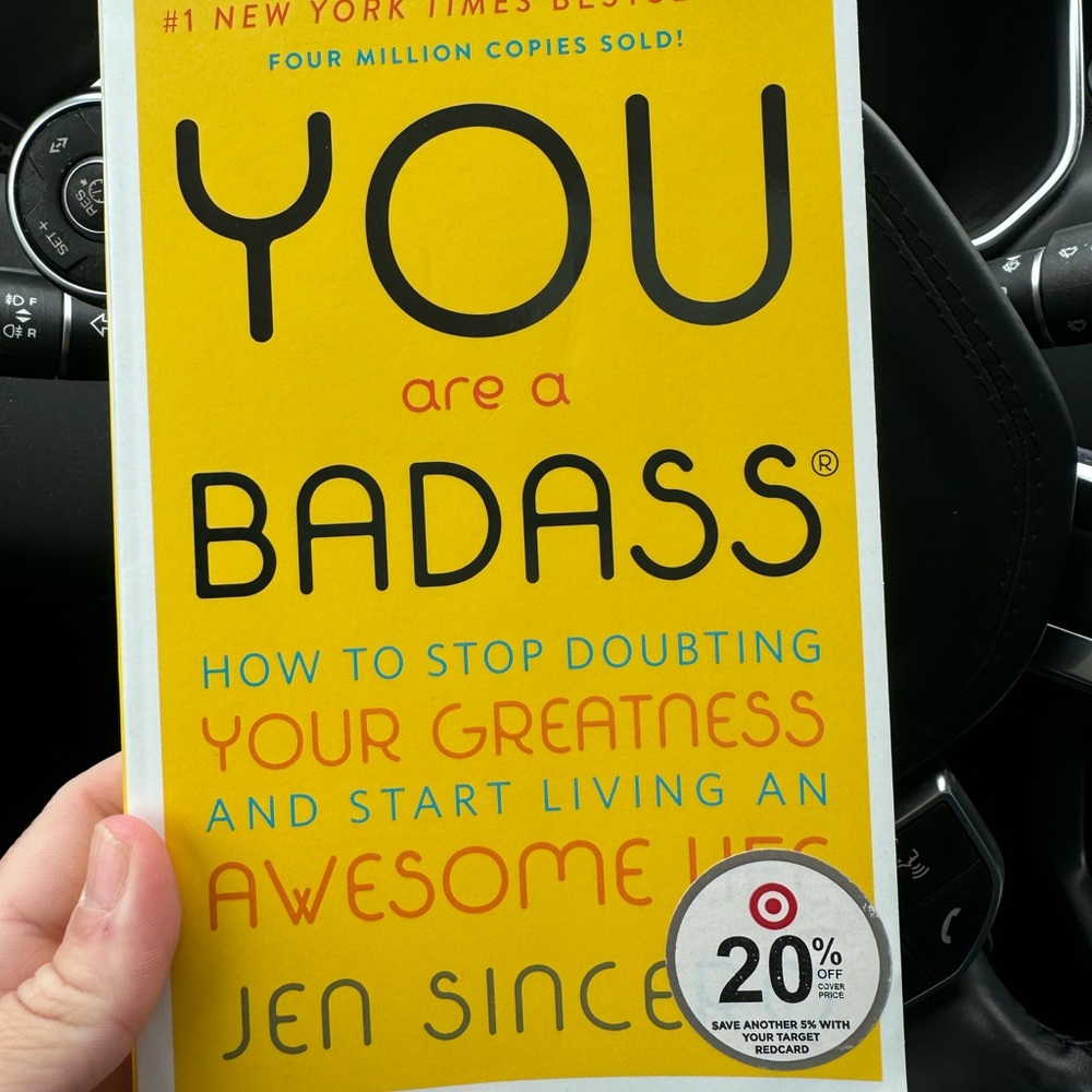 Yellow 'You Are a Badass' Book by Jen Sincero